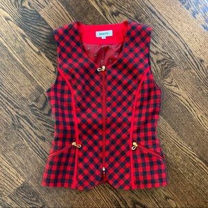 vintage plaid vest